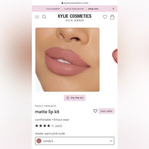 Kylie cosmetics lip kit in the shade Candy K